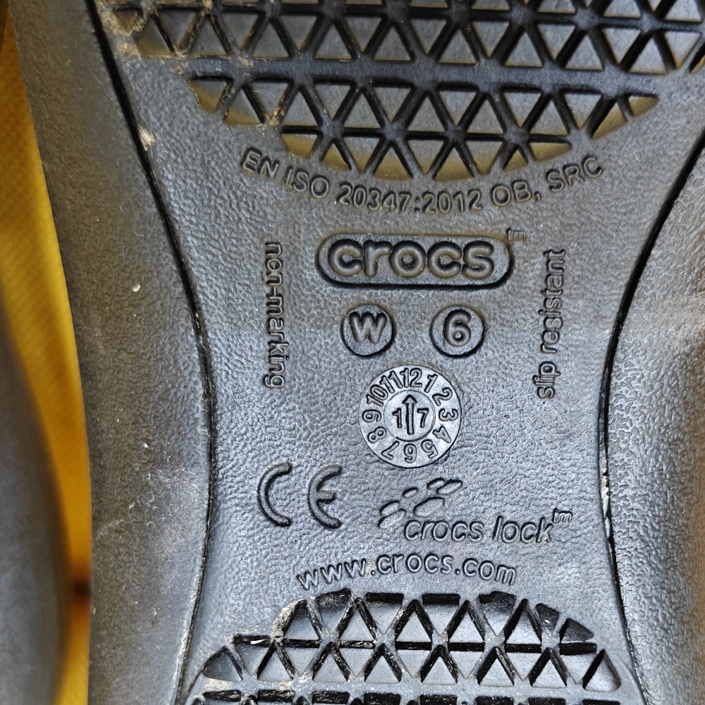 CROCS Kadee Casual Black Slip On Ballet Flats Sandals Womens Size 6 - Picture 9 of 9